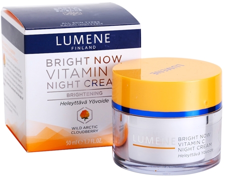 Lumene Bright Now Vitamin C crema de noche para todo tipo de pieles