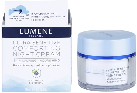 Lumene Sensitive Touch Soothing Night Cream for Sensitive, Redness-Prone Skin