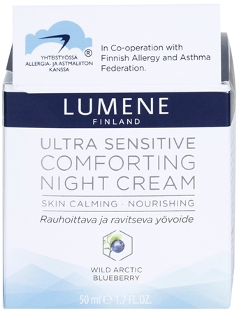 Lumene Sensitive Touch Soothing Night Cream for Sensitive, Redness-Prone Skin