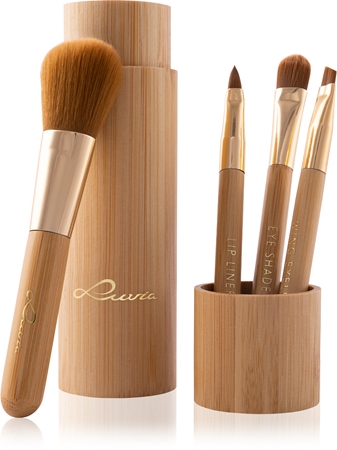 Luvia Cosmetics Bamboo Travel set perii machiaj calatorii
