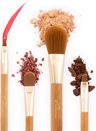 Luvia Cosmetics Bamboo Travel set perii machiaj calatorii