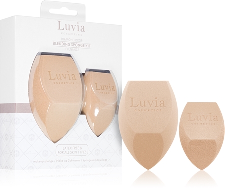 Luvia Cosmetics Diamond Drop Blending Sponge Kit Flerfunktionell svamp Dubbel
