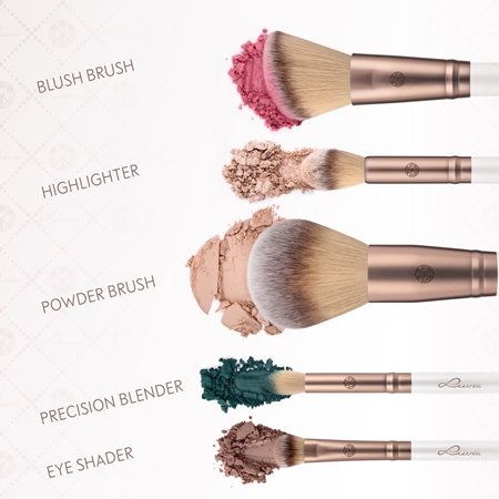 Luvia Cosmetics Daily Essentials Make-up Brush Set with Pouch Prime Vegan