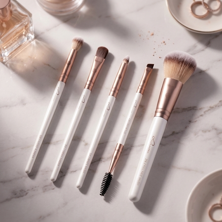 Luvia Cosmetics Daily Selection Make-up Brush Set with Pouch Prime Vegan