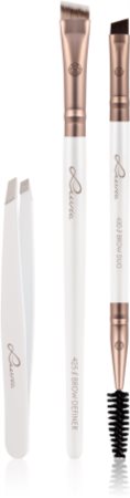 Luvia Cosmetics Prime Vegan Brow Kit Κιτ για τα φρύδια Pearl White / Metallic Coffee Brown
