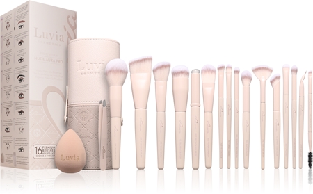 Luvia Cosmetics Nude Aura Pro kit de pinceaux avec étui