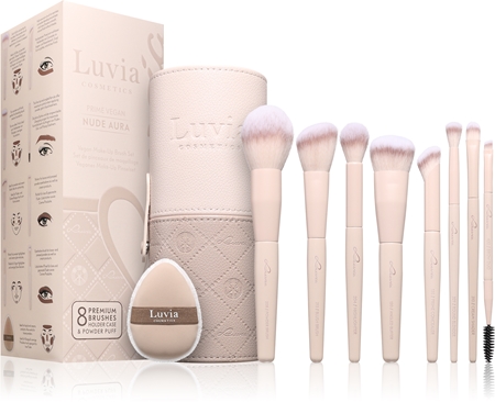 Luvia Cosmetics Nude Aura kit de pinceaux avec étui