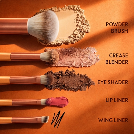 Luvia Cosmetics Travel Set Make-up Brush Set with Pouch for travelling