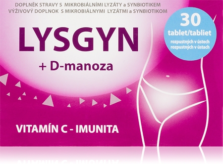 Lysgyn Lysgyn + D-manosa tablety pro podporu vaginálního prostředí