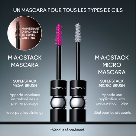 MAC Cosmetics M·A·CStack Mascara Superstack Mega Brush mascara volumateur et allongeant