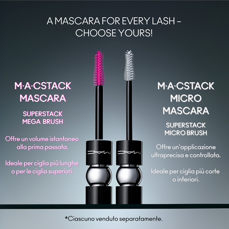 MAC Cosmetics M·A·CStack Mascara Superstack Mega Brush mascara volumizzante e allungante