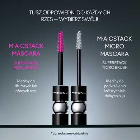 MAC Cosmetics MACStack Mascara Superstack Mega Brush pogrubiający i wydłużający tusz do rzęs