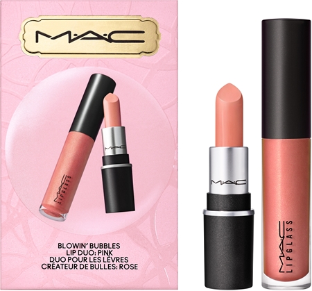 MAC Cosmetics Bubbles & Bows Blowin Bubbles Lip Duo coffret cadeau Pink(lèvres) teinte