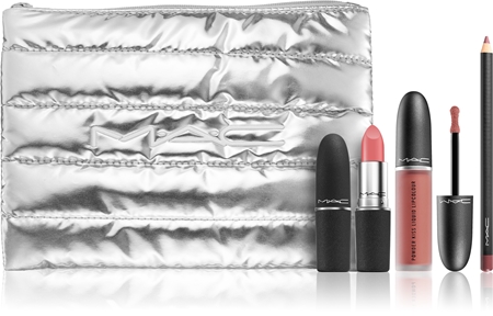 MAC Cosmetics Holiday Powdered Snow Kiss Lip Kit gift set Pink shade