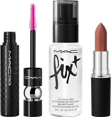MAC Cosmetics Holiday Gilded Glamour Best-Selleller Trio Xmas24 gift set for the perfect look Warm Teddy