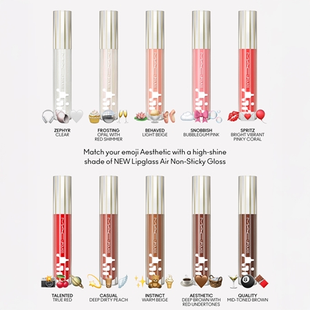 MAC Cosmetics Lipglass Air Mitrinošs lūpu spīdums