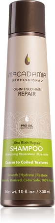 Macadamia Natural Oil Ultra Rich Repair mélyregeneráló sampon nagyon sérült hajra