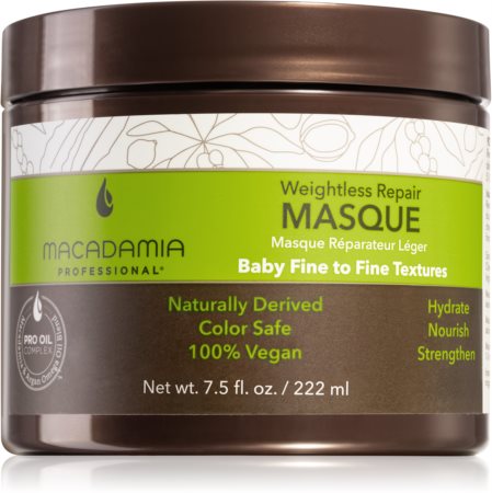 Macadamia Natural Oil Weightless Repair obnovující maska pro všechny typy vlasů