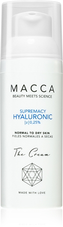 Macca Supremacy Hyaluronic moisturising facial cream with hyaluronic acid