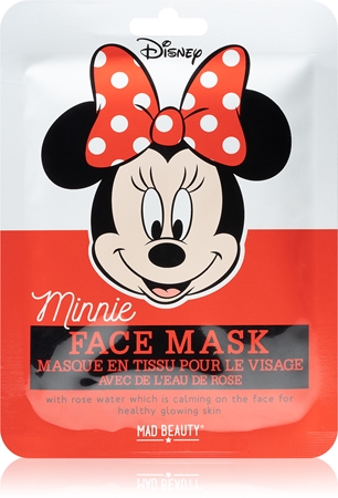 Mad Beauty Minnie mascarilla iluminadora en forma de hoja con extracto de rosal silvestre