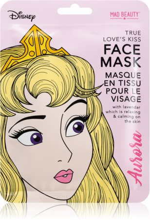 Mad Beauty Disney Princess Aurora maska łagodząca w płacie z lawendą