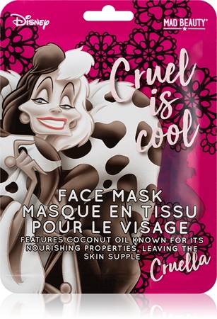 Mad Beauty Disney Villains Cruella máscara em folha com óleo de coco