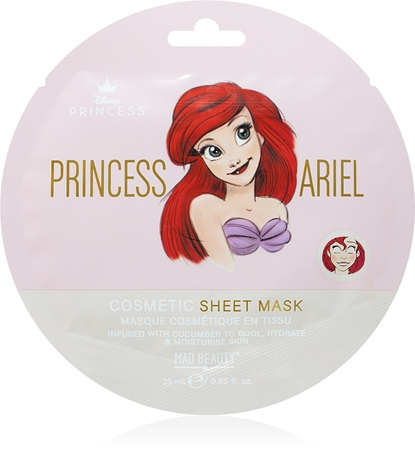 Mad Beauty Disney Princess Ariel Máscara em folha com efeito hidratante efeito calmante