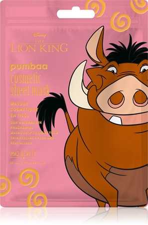 Mad Beauty Lion King Pumba hydratační plátýnková maska
