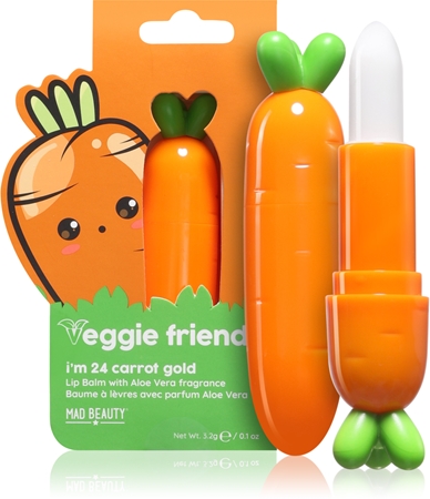 Mad Beauty Veggie Friends Carrot baume à lèvres hydratant