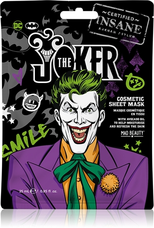 Mad Beauty Joker Sheet Mask drėkinamoji tekstilinė veido kaukė