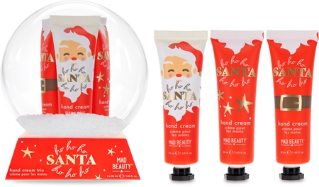 Mad Beauty HoHo Holiday Snow Globe Christmas gift set for hands