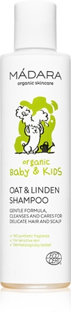 MÁDARA Oat & Linden Flower sanftes Shampoo für Neugeborene und Kinder