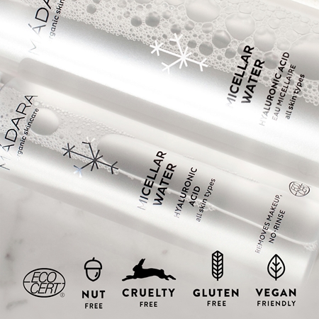 MÁDARA Cleansing Rensende micellar vand med hyaluronsyre