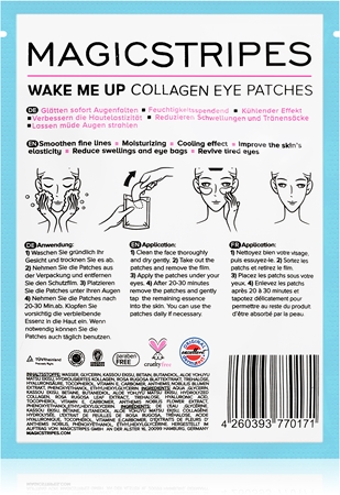 MAGICSTRIPES Wake Me Up Collagen Eye Patches masque au collagène contour des yeux anti-signes de fatigue