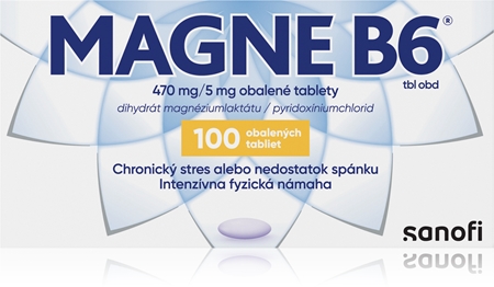 Magne B6 Magne B6 470mg/5mg obalené tablety na účinné doplnenie horčíka