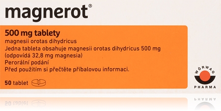 Magnerot Magnerot 500mg I tablety při nedostatku hořčíku