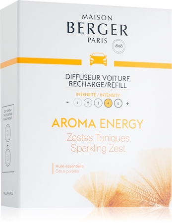 Maison Berger Paris Car Aroma Energy parfum pentru masina Refil (Sparkling Zest)