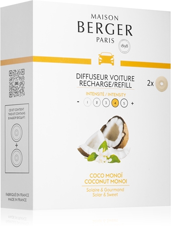 Maison Berger Paris Coconut Monoi désodorisant voiture recharge