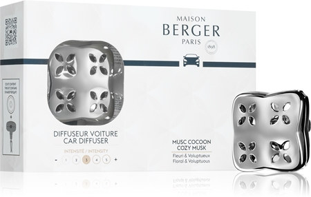 Maison Berger Paris Cosy Silver + Cozy Musk vůně do auta clip