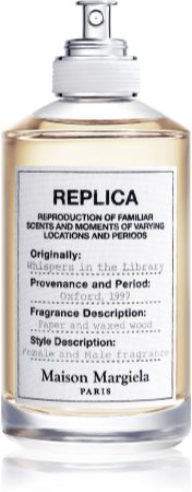 Maison margiela replica whispers in discount the library eau de toilette