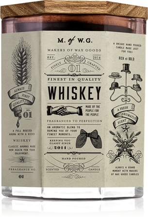 Makers of Wax Goods Whiskey mirisna svijeća s drvenim fitiljem