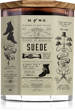 Makers of Wax Goods Suede vela perfumada con mecha de madera