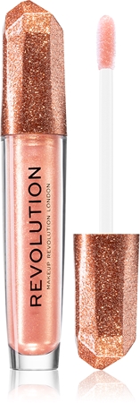 Makeup Revolution Precious Stone Rose Quartz блясък за устни с блестящи частици