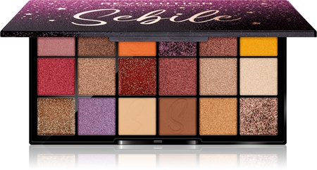 Makeup Revolution X Sebile paletka pudrových očních stínů