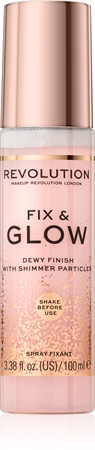 Revolution Fix & Glow spray fixateur de maquillage pour un effet naturel