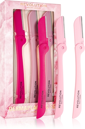 Makeup Revolution Dermaplaning Set αφαίρεση τρίχας από το πρόσωπο και λαιμό