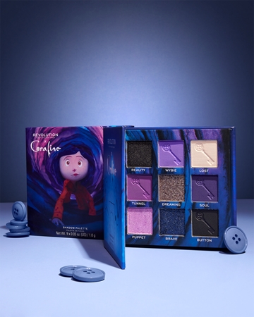 Makeup Revolution X Coraline The Secret Door akių šešėlių paletė