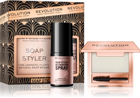 Makeup Revolution Soap Styler sada na obočí Transparent (dárková edice) odstín
