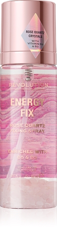 Makeup Revolution Crystal Aura Energy Fix fixační sprej s růžovou vodou