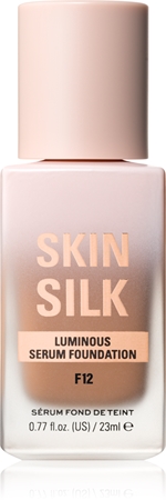 Makeup Revolution Skin Silk Serum Foundation lengvos tekstūros šviesinamojo poveikio makiažo pagrindas